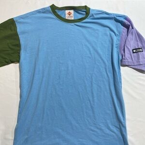 Columbia Blue and Green Short Sleeve Tee